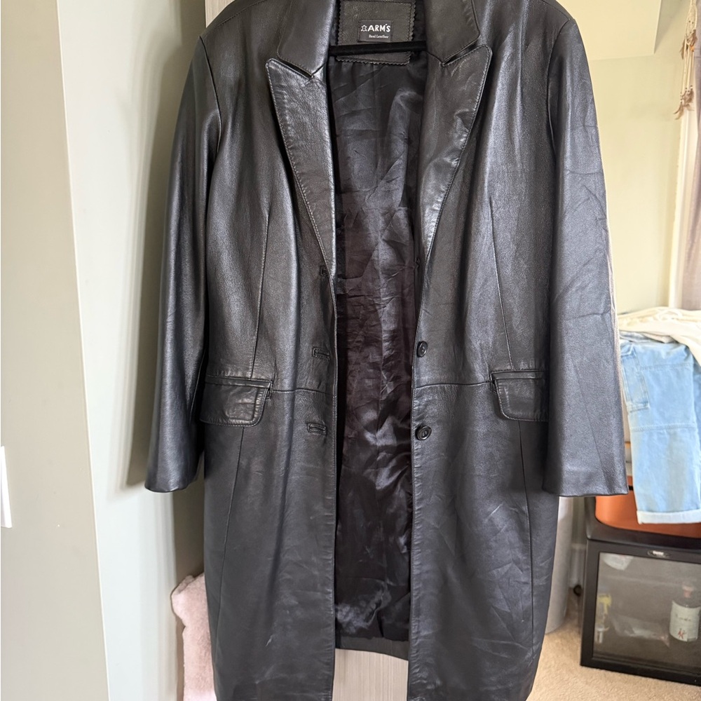 Black Leather Coat